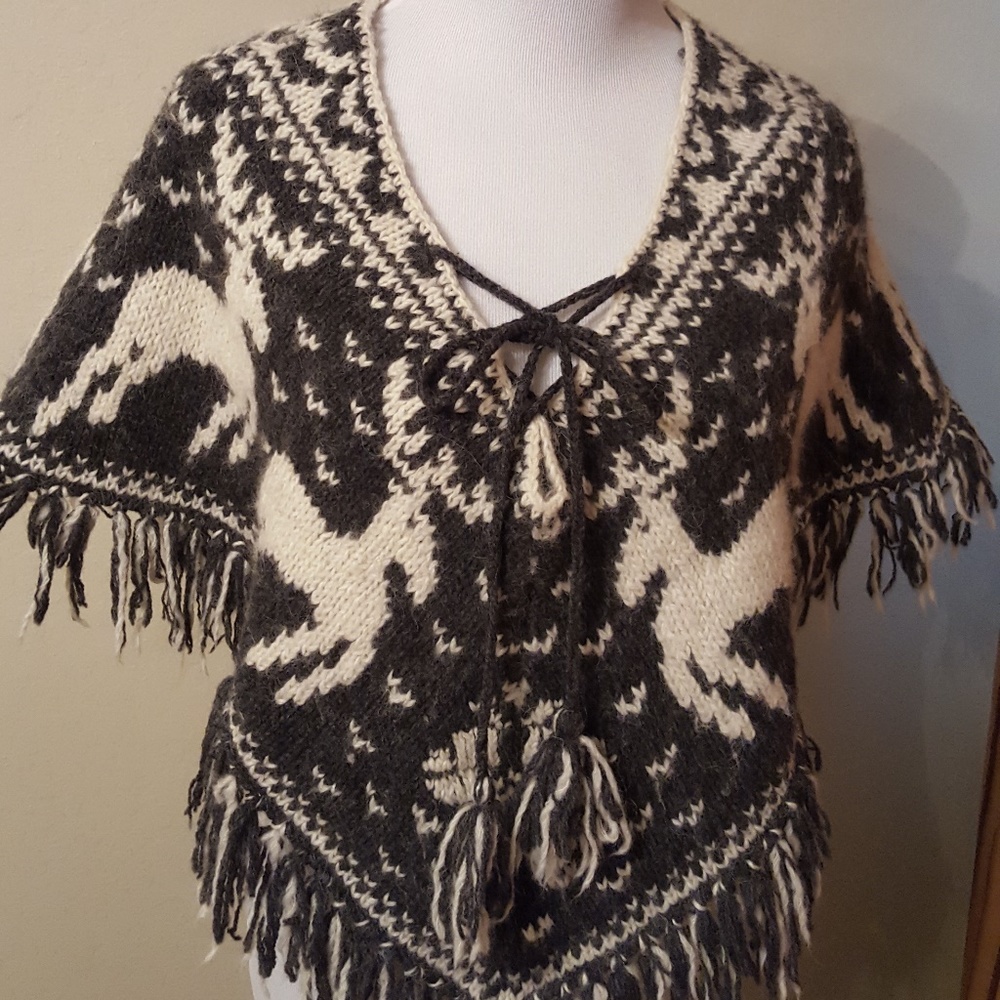 Wool poncho